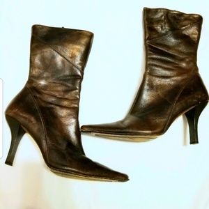 Kenneth Cole NY Brown Seem Up Boots, Sz 7 1/2